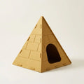 Mustard felt pyramid cat cave